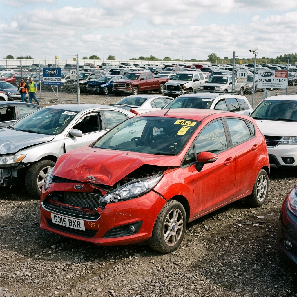 Damaged Ford Fiesta